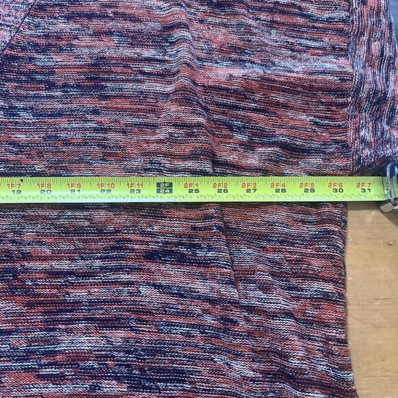 J Jill Pure Jill Womens 2XLSpace Dyed Marled Campari VNeck Sweater Multicolored - Picture 6 of 9